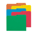 Colored File Folders with Reversible Tab